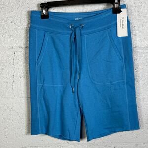 Calvin Klein Women's Performance Drawstring Shorts Azure Blue XS